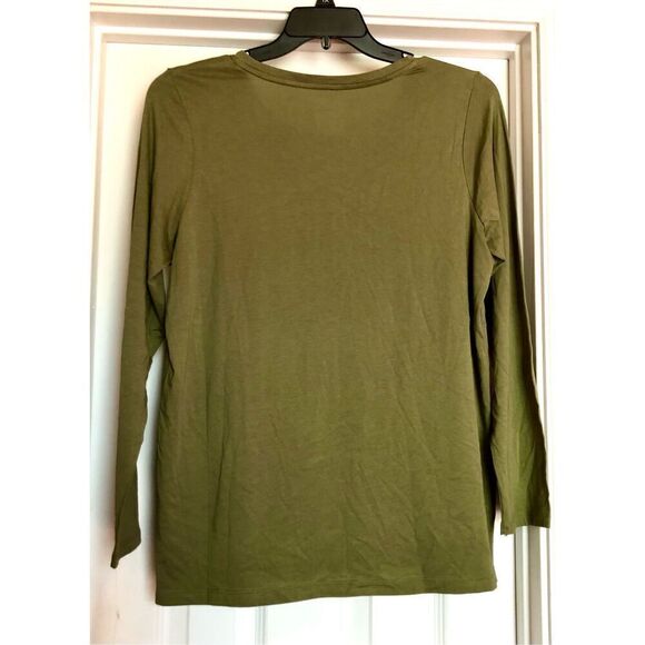 HUE - NWT - L Sz Lg Women’s Crewneck Long Sleeve Pajama Top or Top w/Jeans - Picture 4 of 15